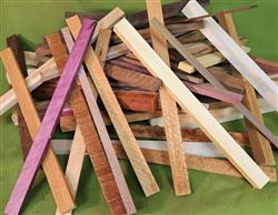 Wood Craft Pack - 13" Exotic Wood Pieces - Assorted Sizes & Types -  #935  $41.99